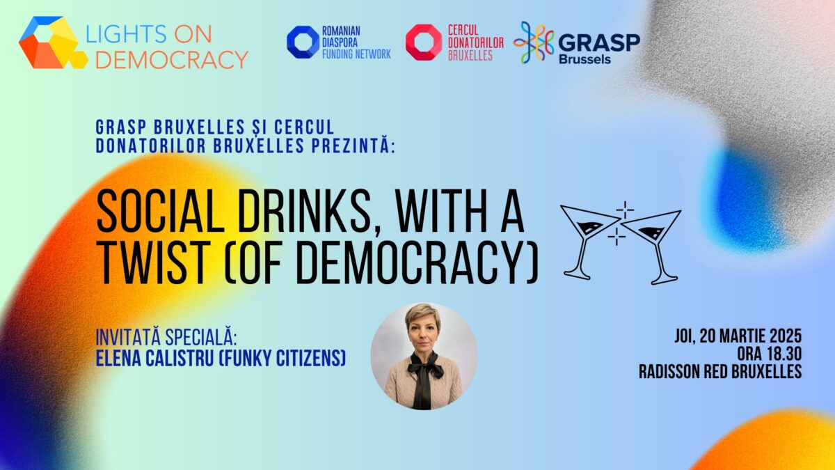 Seară de networking & social drinks (with a twist of democracy) | Invitată: Elena Calistru de la Funky Citizens