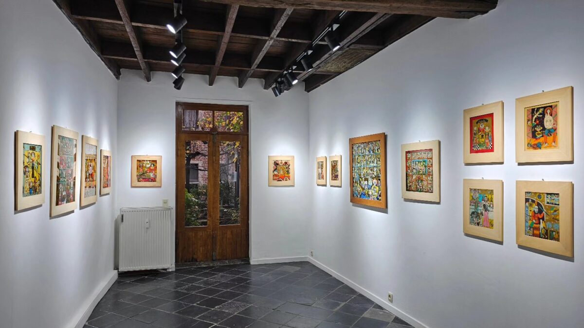 „Le Conteur” – expoziție de pictură pe sticlă semnată de Nicolae Groza, la galeria Espace Intermédiaire din Bruxelles